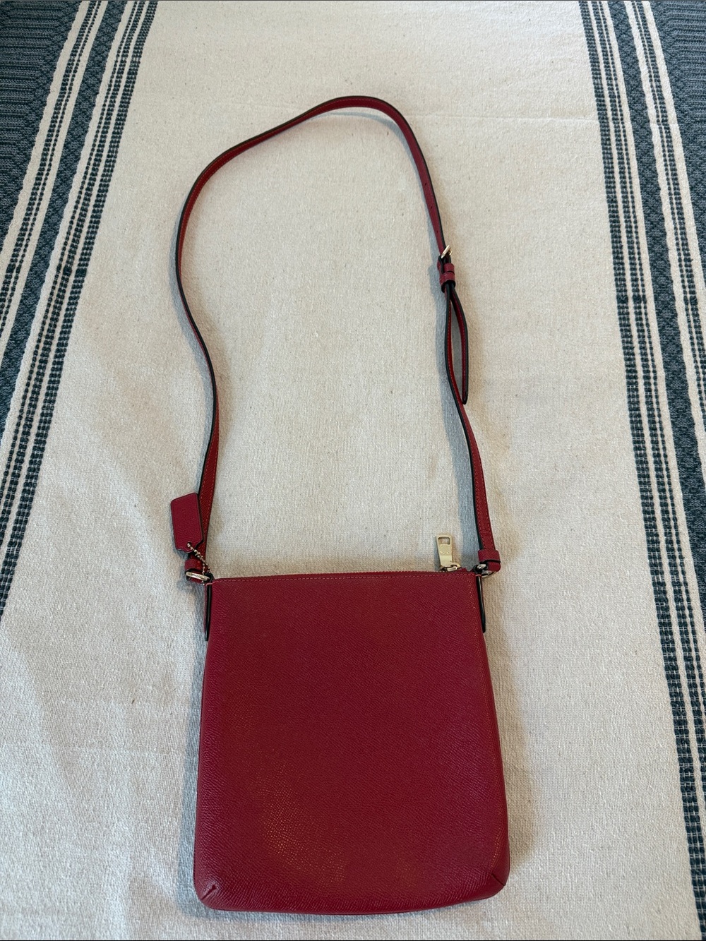 COACH Red Mini Rowan File Bag - Picture 5 of 8
